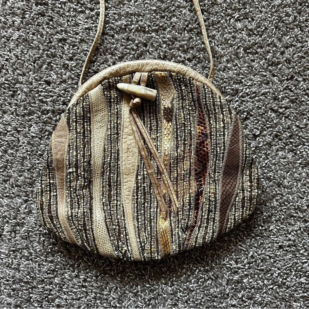 Vintage Snakeskin Crossbody Bag